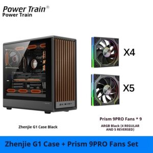 Power Train Zhenjie G1 ATX Gamingchassi med 360 mm Vattenkylning & Type-C
