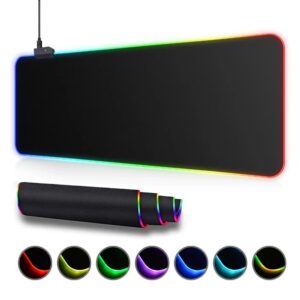 RGB LED Stor Gaming-Musmatta med Bakgrundsbelysning